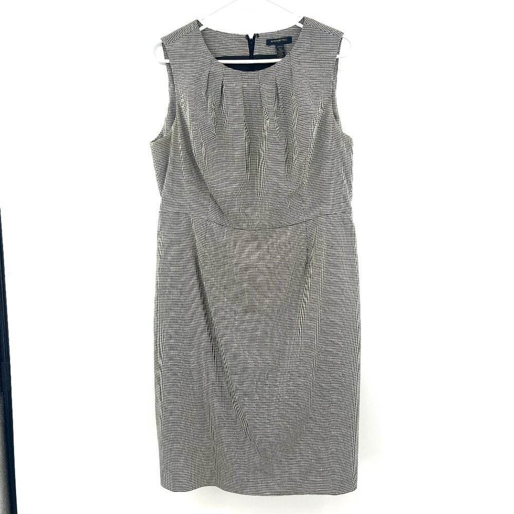 Banana Republic Black White Houndstooth Sheath Dress Women's 14